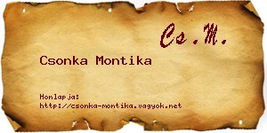 Csonka Montika névjegykártya